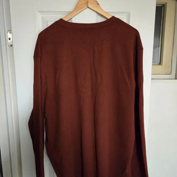 NWT Eddie Bauer XL Waffle Knit Henley Shirt (26" PTP) - Picture 2 of 9